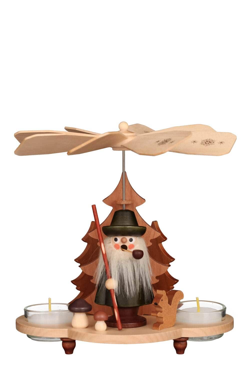 Christmas pyramid woodman, 20 cm, natural by Christian Ulbricht
