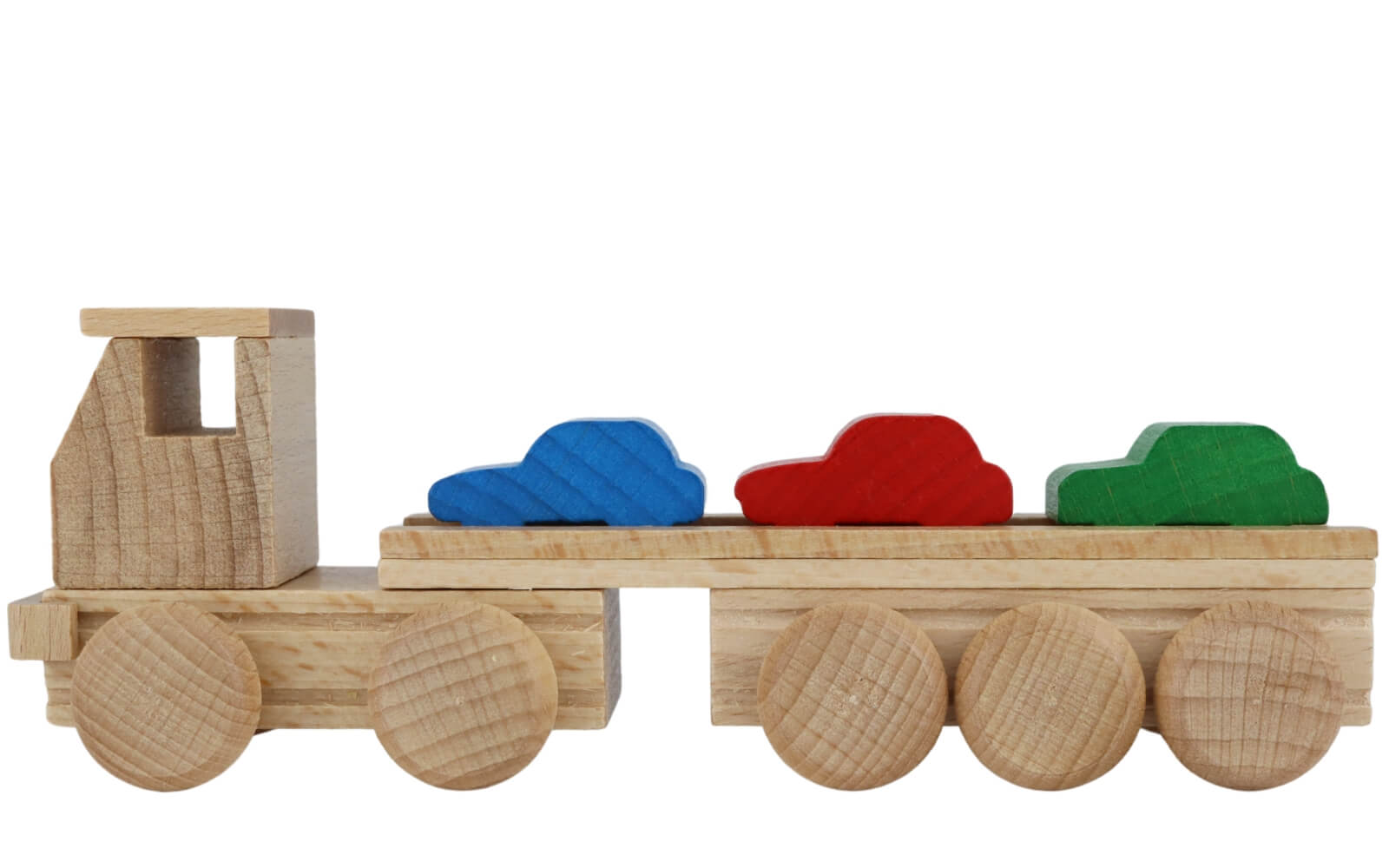 Wooden toy car transporter, colored, 15 cm by Ebert GmbH _2