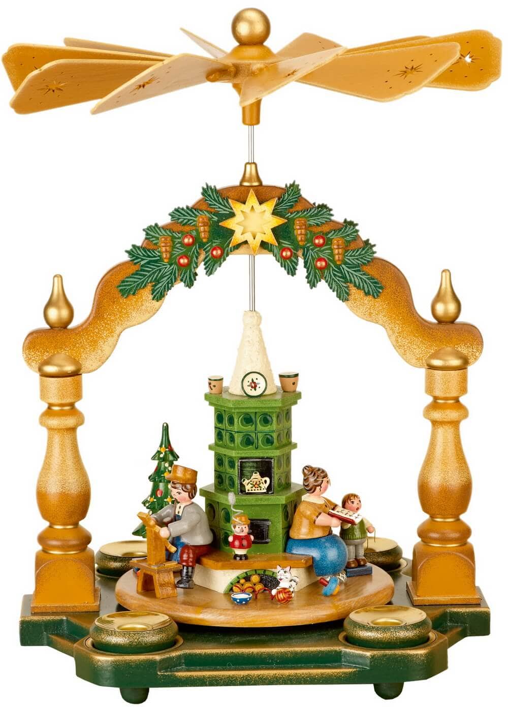 Christmas pyramid Grandma's Christmas parlor by Hubrig Volkskunst