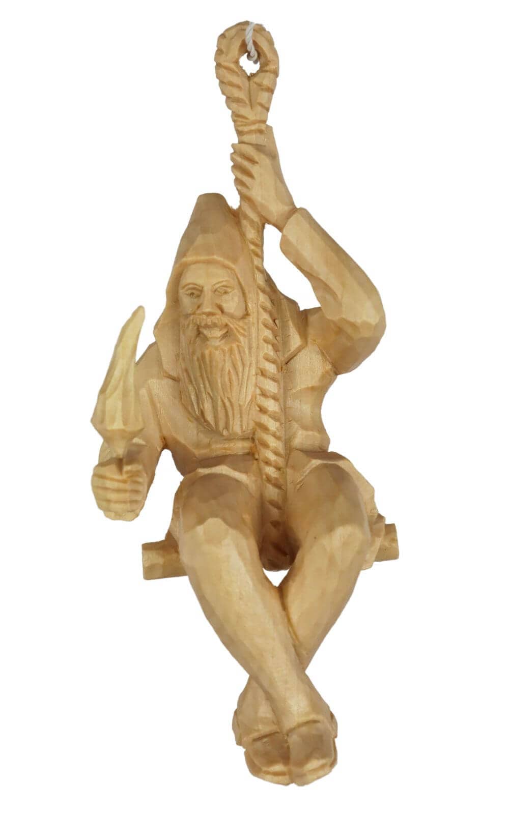 Carved rope ride, 12 cm, natural by Schnitzkunst aus dem Erzgebirge_1