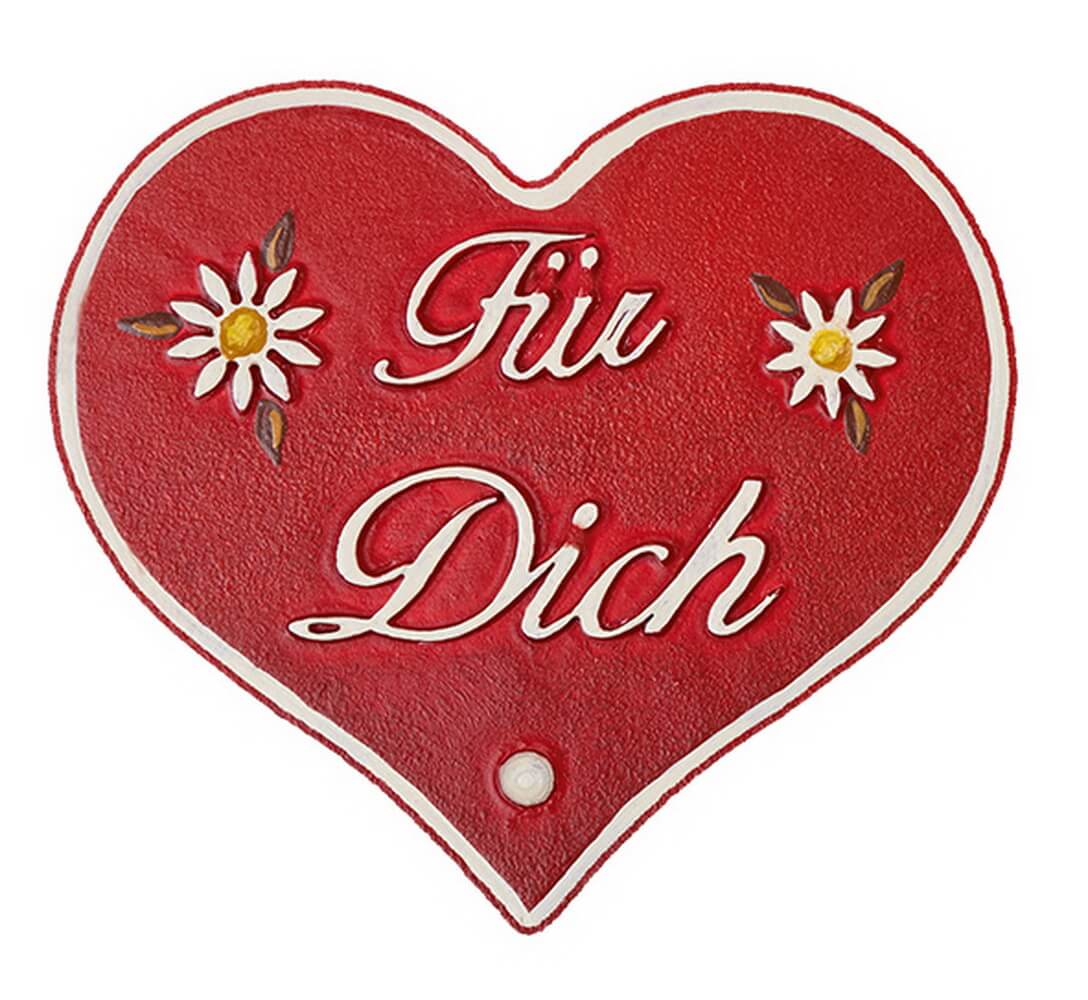 Magnetic pin hearts "For you" by Hubrig folk art