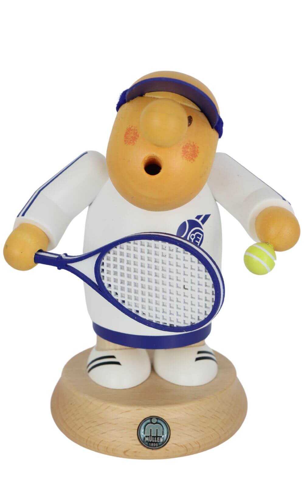 Smoking man Müllerchen® tennis player, 16 cm by Müller Kleinkunst_1