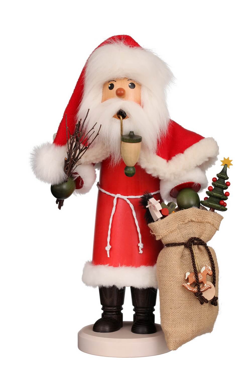 Smoking man Santa Claus, 50 cm by Christian Ulbricht