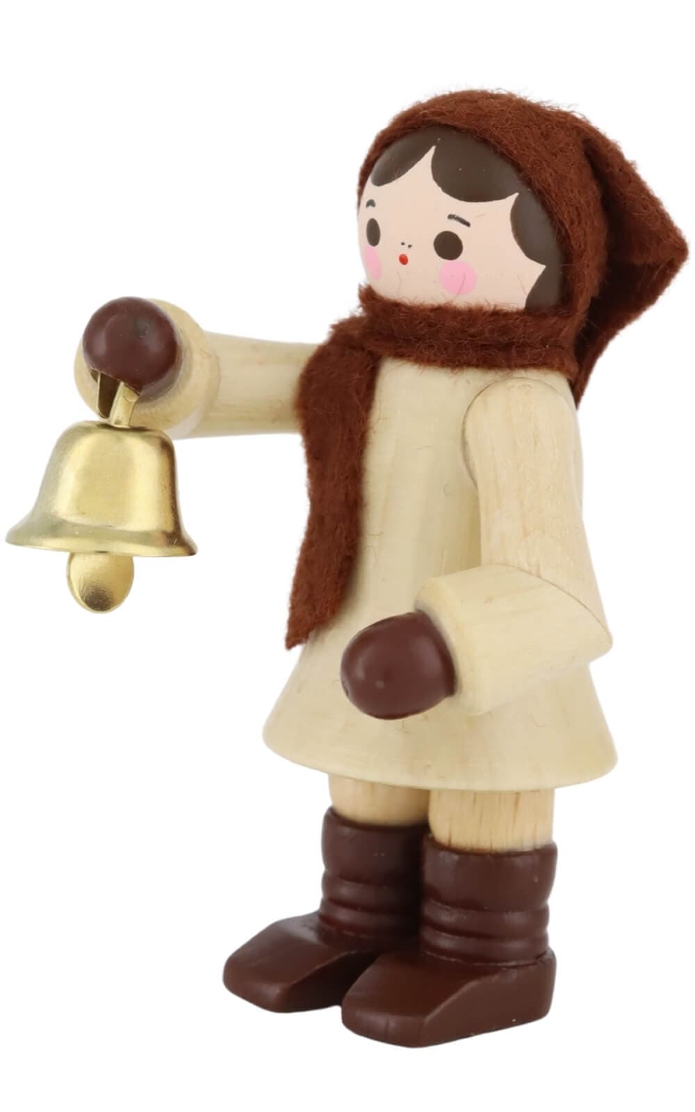 Girl with Bell, natural, 2.36 in (6 cm) by Romy Thiel_2