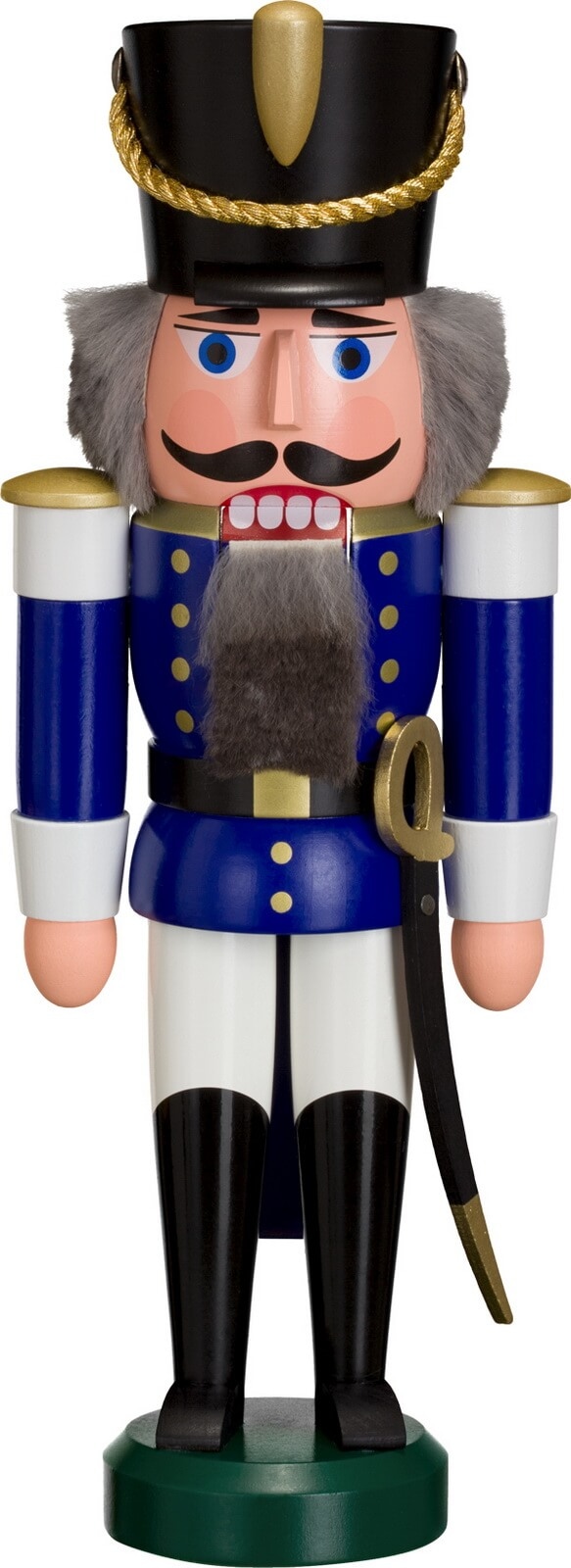 Nutcracker Hussar, blue, 28 cm by Seiffener Volkskunst eG