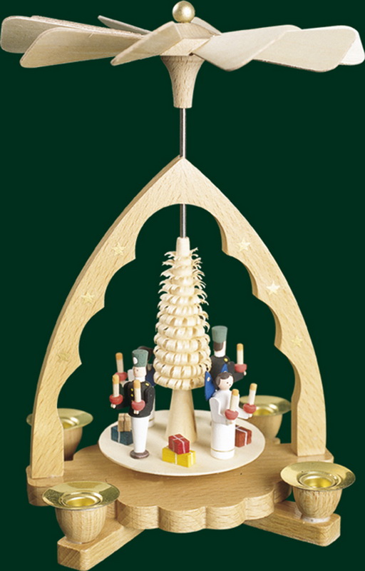 Christmas pyramid with angel and miner, 19 cm by Richard Glässer-Bild2