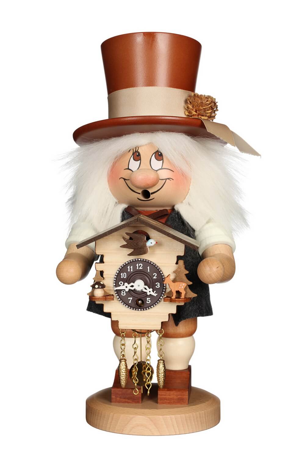 Insence Smoker gnome Black Forester with Cuckoo Clock by Christian Ulbricht
