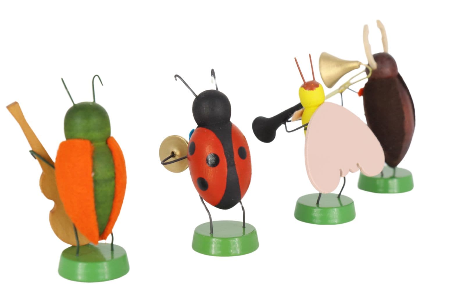 Miniature spring band with 4 beetle musicians, 7 cm by Ralf Zenker_4