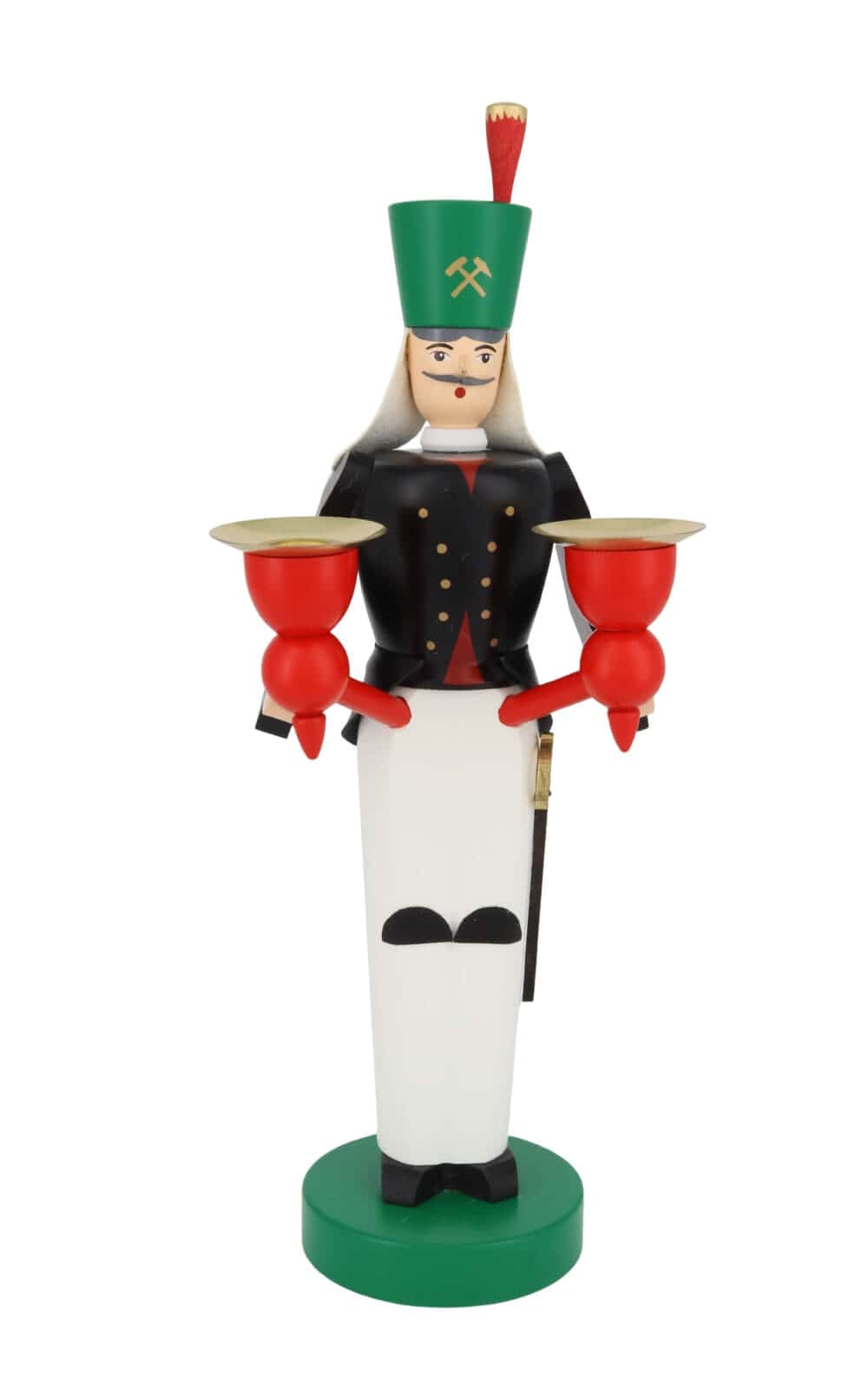 Angel and miner for wax candles, 26 cm, colored by Richard Glässer_4