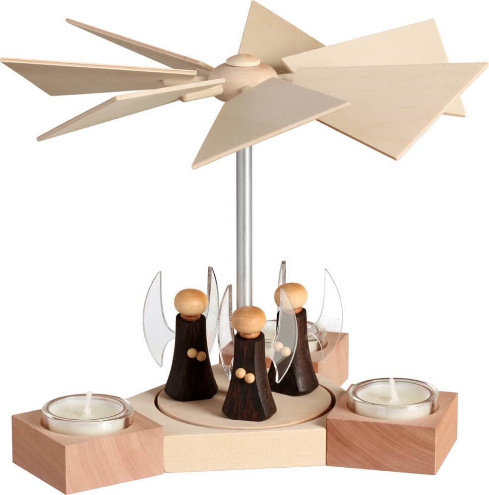 Christmas pyramid Hexagonum Angel by Seiffener Volkskunst