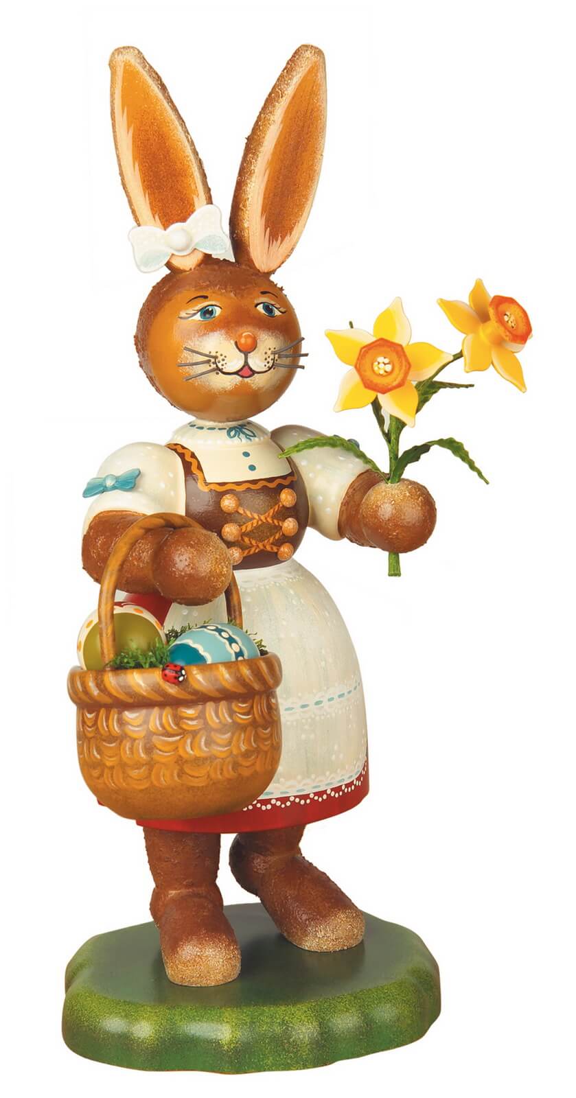 Easter Bunny Hasengretchen, 27 cm/10,62 in by Hubrig Volkskunst