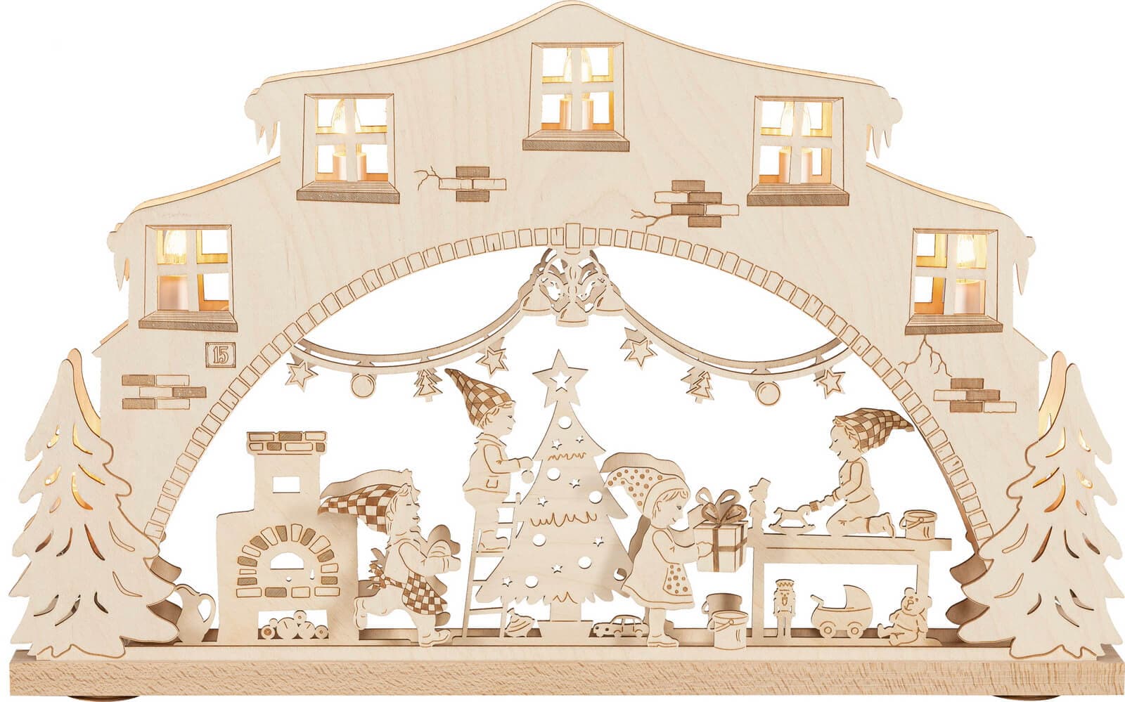 LED Candle arch gnome workshop, 52 cm by Weigla