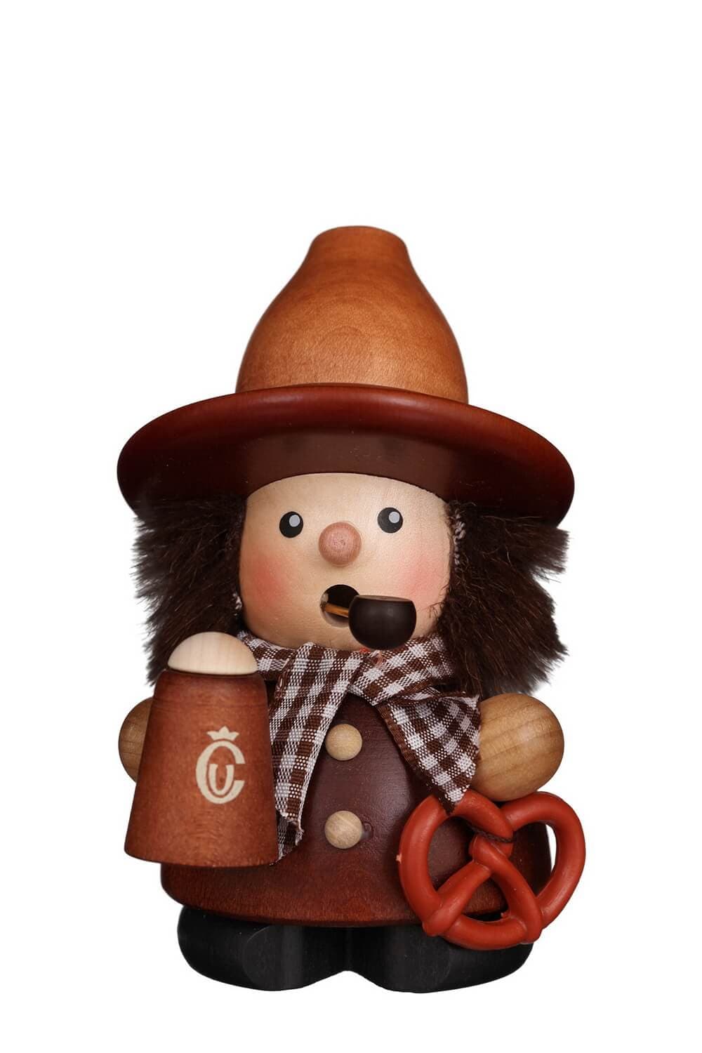 Smoking man Bavarian, natural, 10 cm by Christian Ulbricht