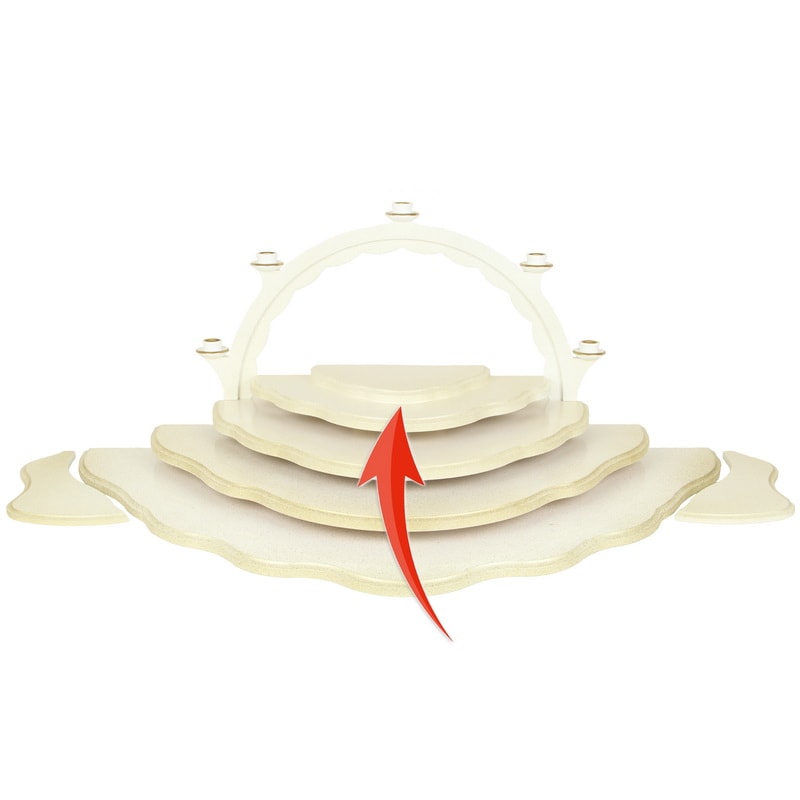 Cloud for angel 2-tiered, white-gold, 32 cm by Figurenland Uhlig GmbH