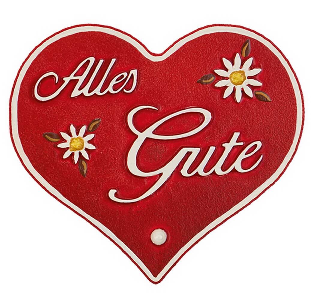 Magnetic pin hearts All the best by Hubrig folk art