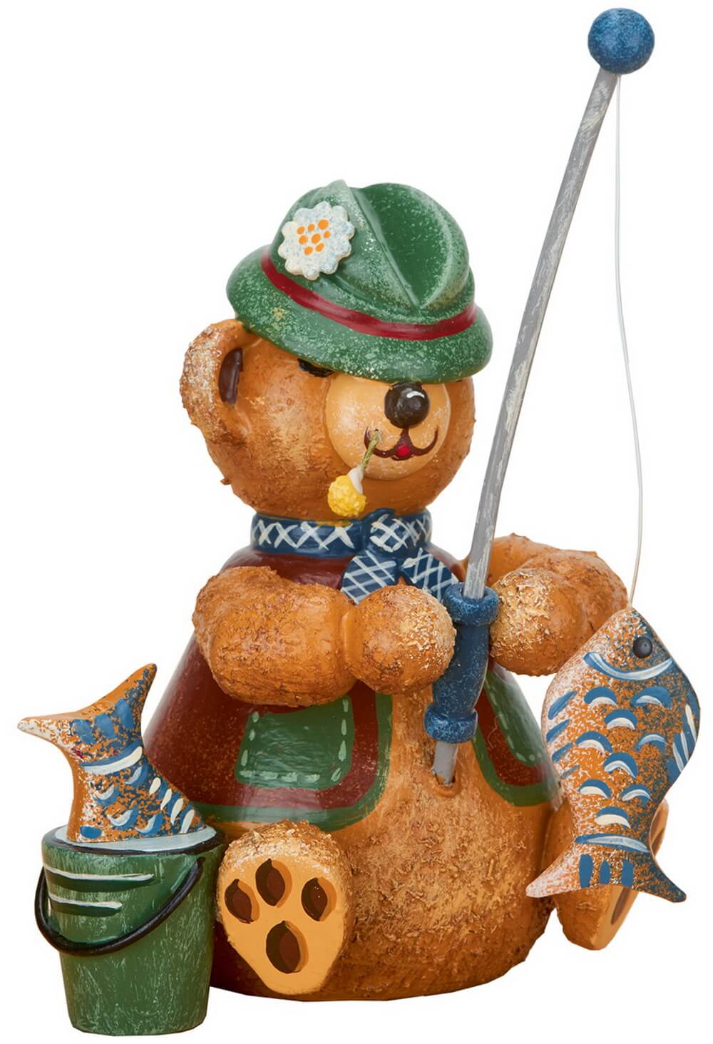 Hubiduu teddy angler by Hubrig folk art