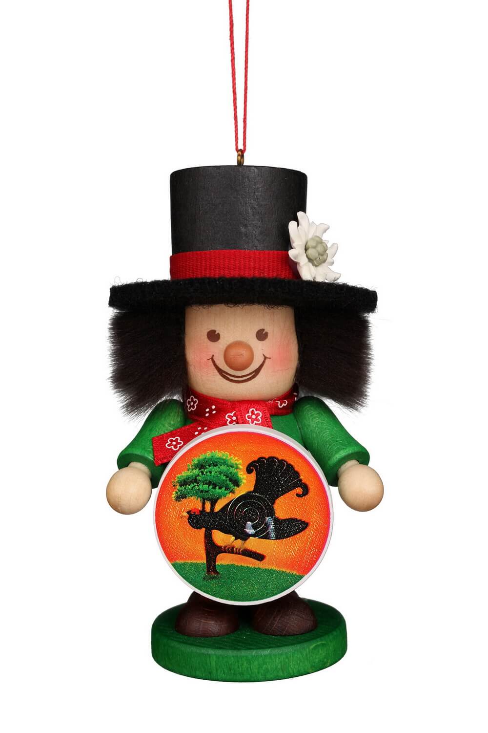 Christmas tree ornament “Strolch Schützenkönig”, 11 cm, colored by Christian Ulbricht