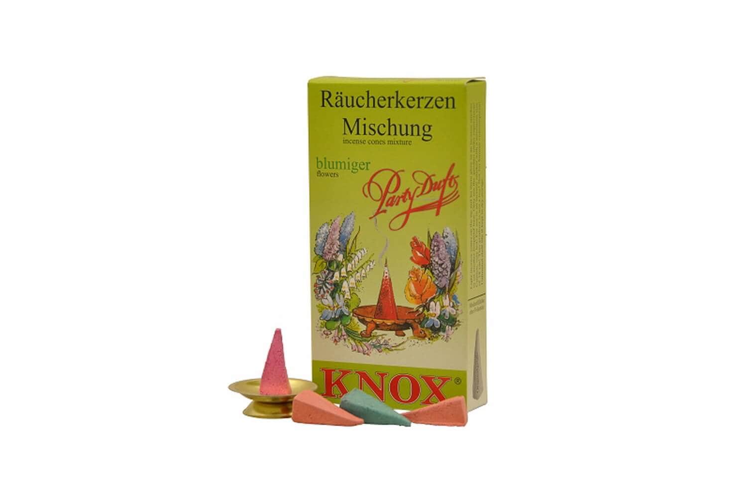 Incense candle mix - flowery party fragrance, 24 pieces by KNOX