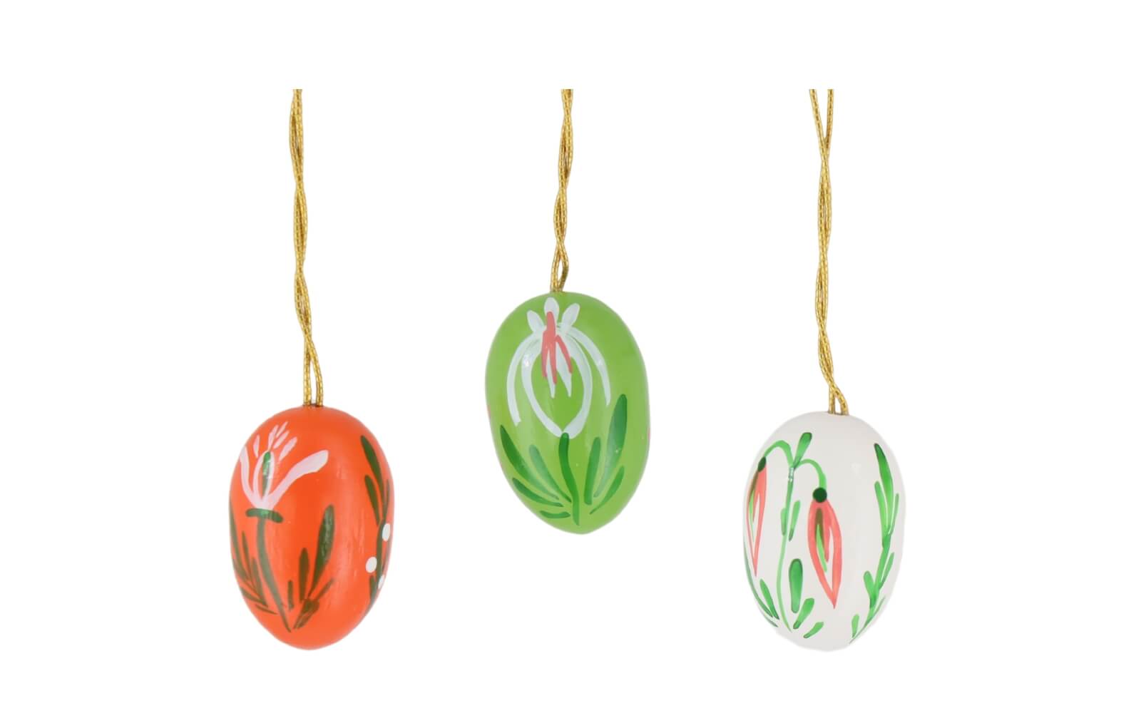Easter eggs with small flowers, 6 pieces, 2 cm by Figurenland Uhlig GmbH_1