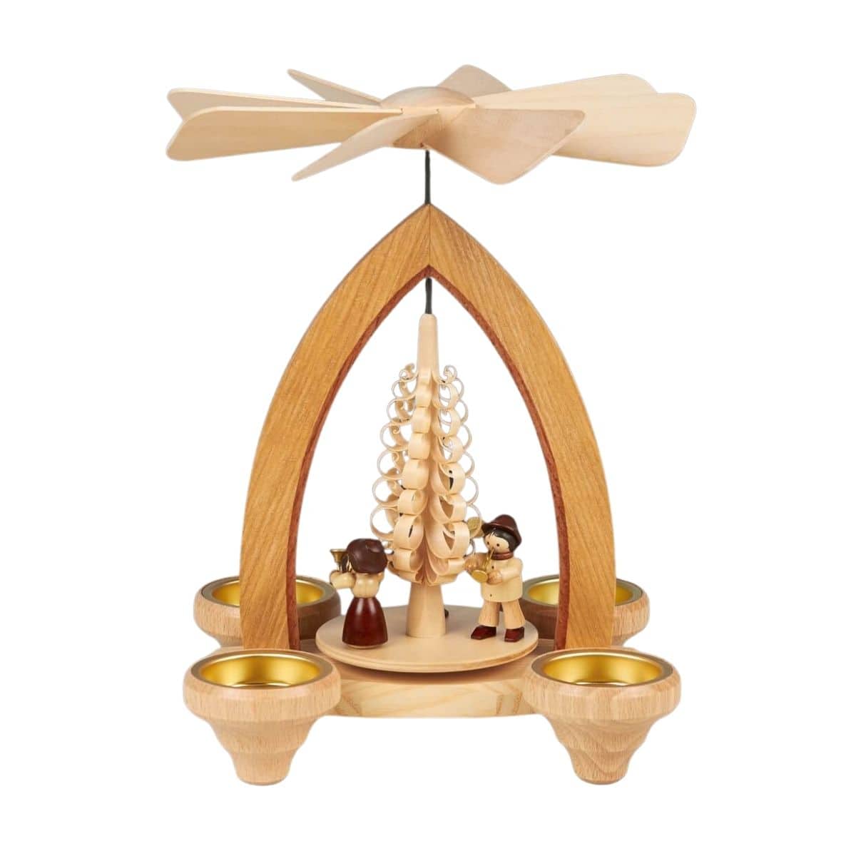 Tealight pyramid wind trio 26 cm by Heinz Lorenz