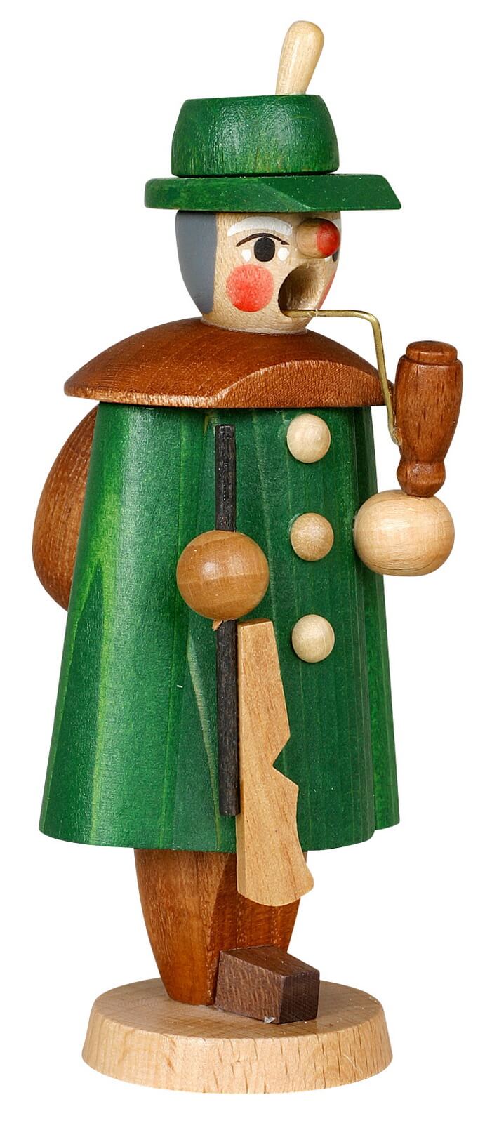 Smoking man forester, green, 11 cm by Jan Stephani