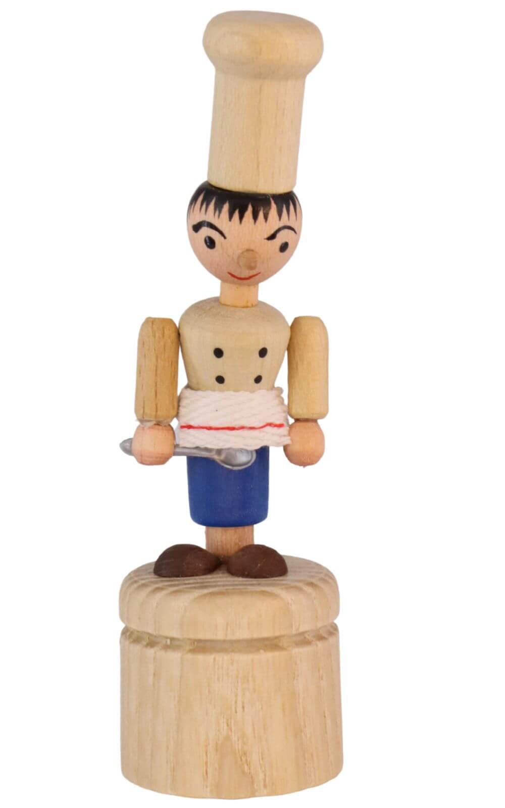 Wackelfigur Koch, 7 cm, farbig von SEIFFEN.COM
