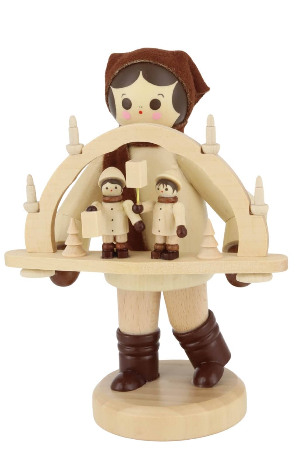 candle arch merchant girl, 13 cm/5.12 in, natural by Romy Thiel_1