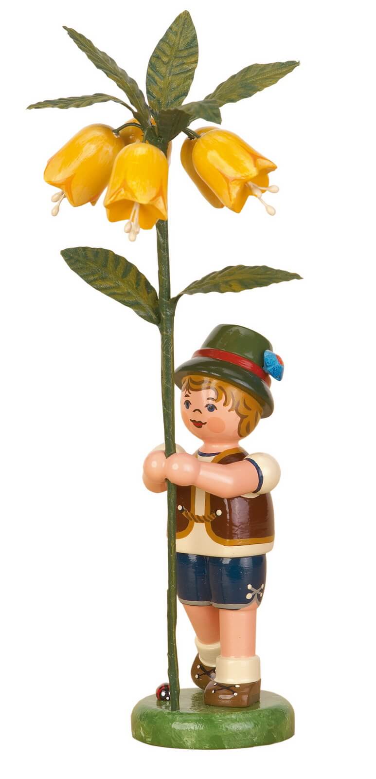 Flower child boy with imperial crown by Hubrig Volkskunst