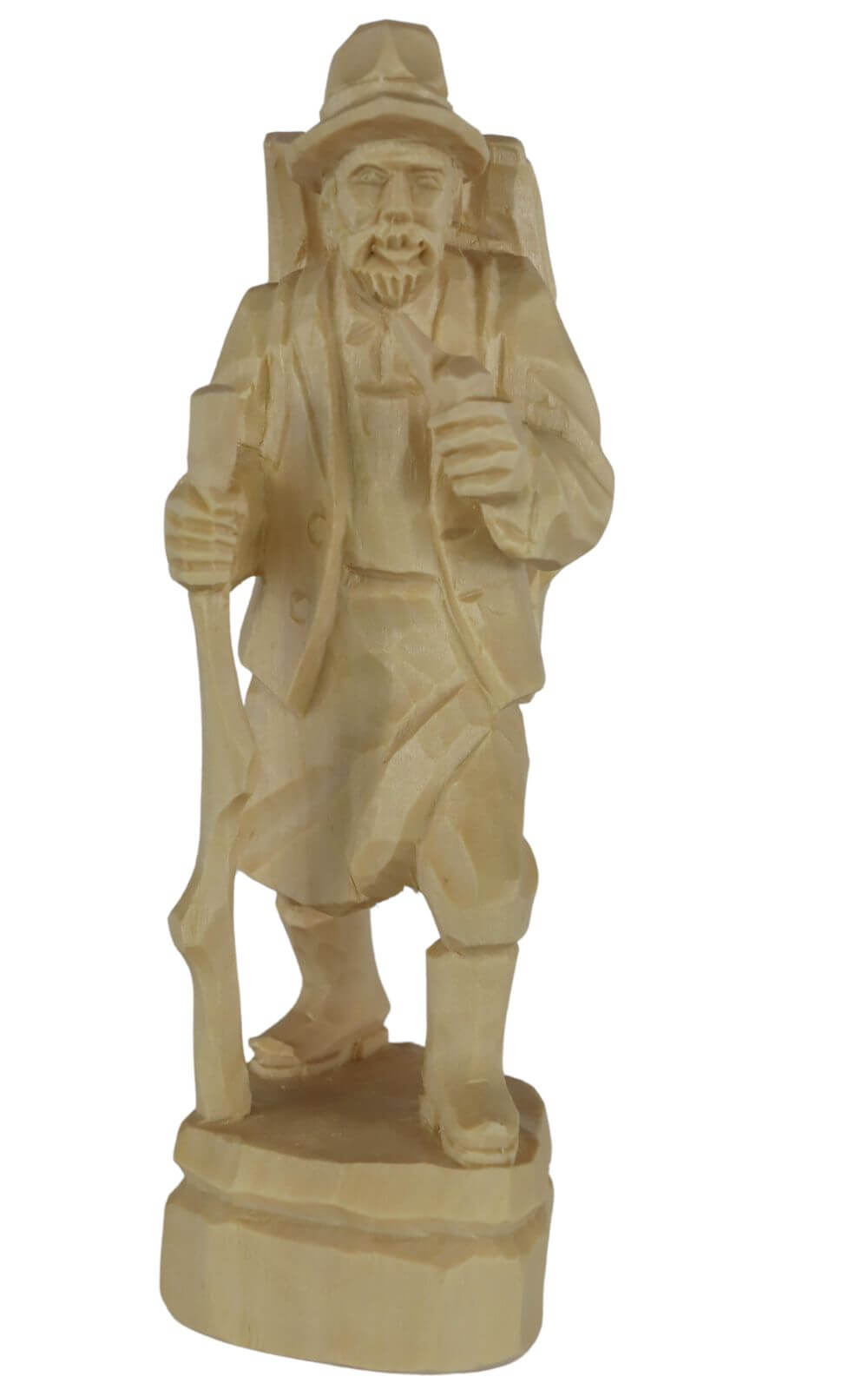 Woodman with pipe, natural, 20 cm, carved by Schnitzkunst aus dem Erzgebirge