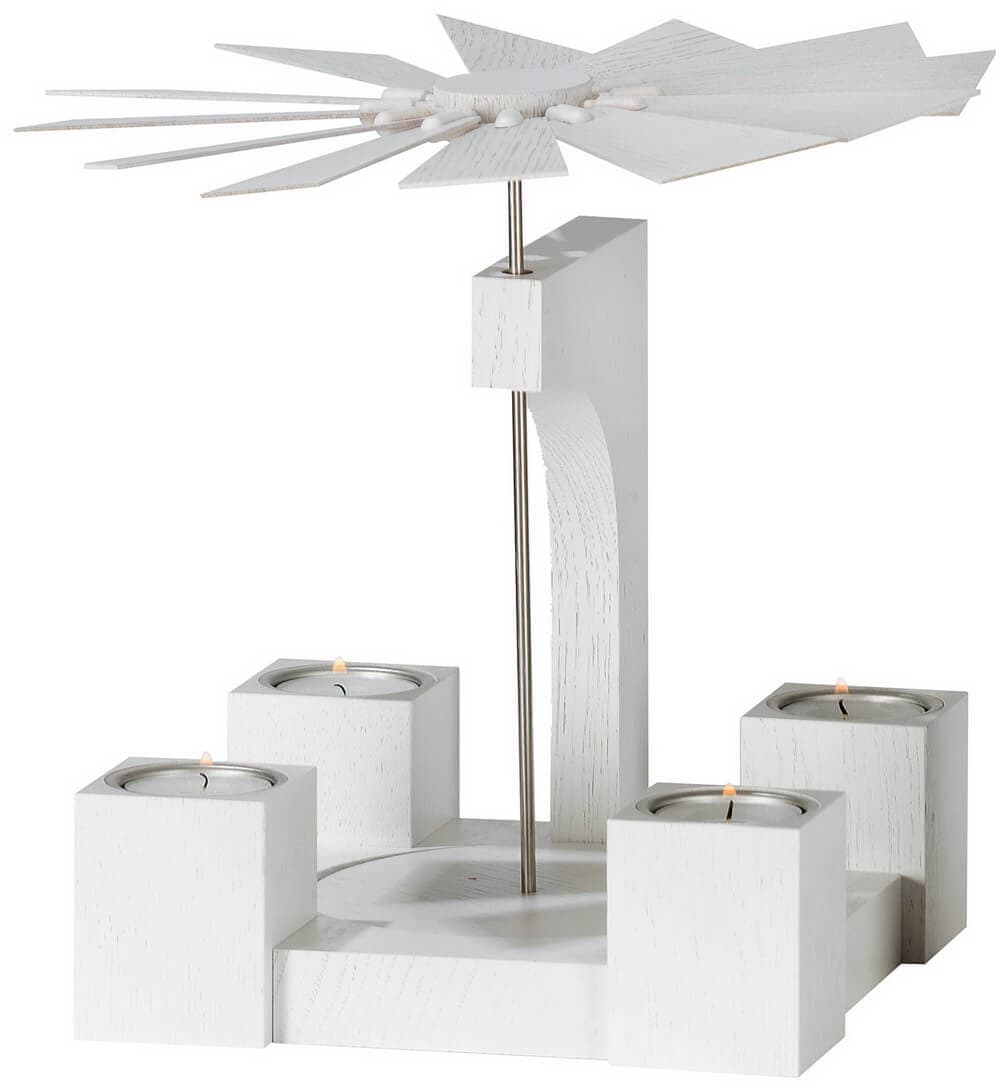 Christmas pyramid oak, white by KWO