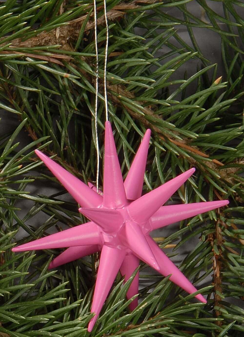 Wooden Christmas tree decorations, Poinsettias pink, 6-piece by Albin Preißler_pic2