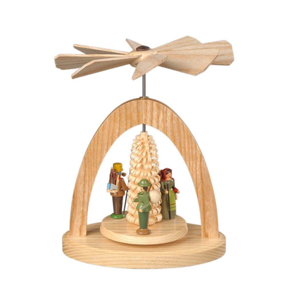 Christmas pyramid - Warming game with forester, brushwood woman and lumberjack by Albin Preißler