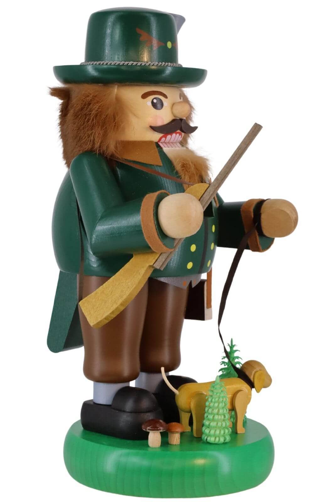 Nutcracker forester with dachshund, 33 cm, colored by Richard Glässer_2