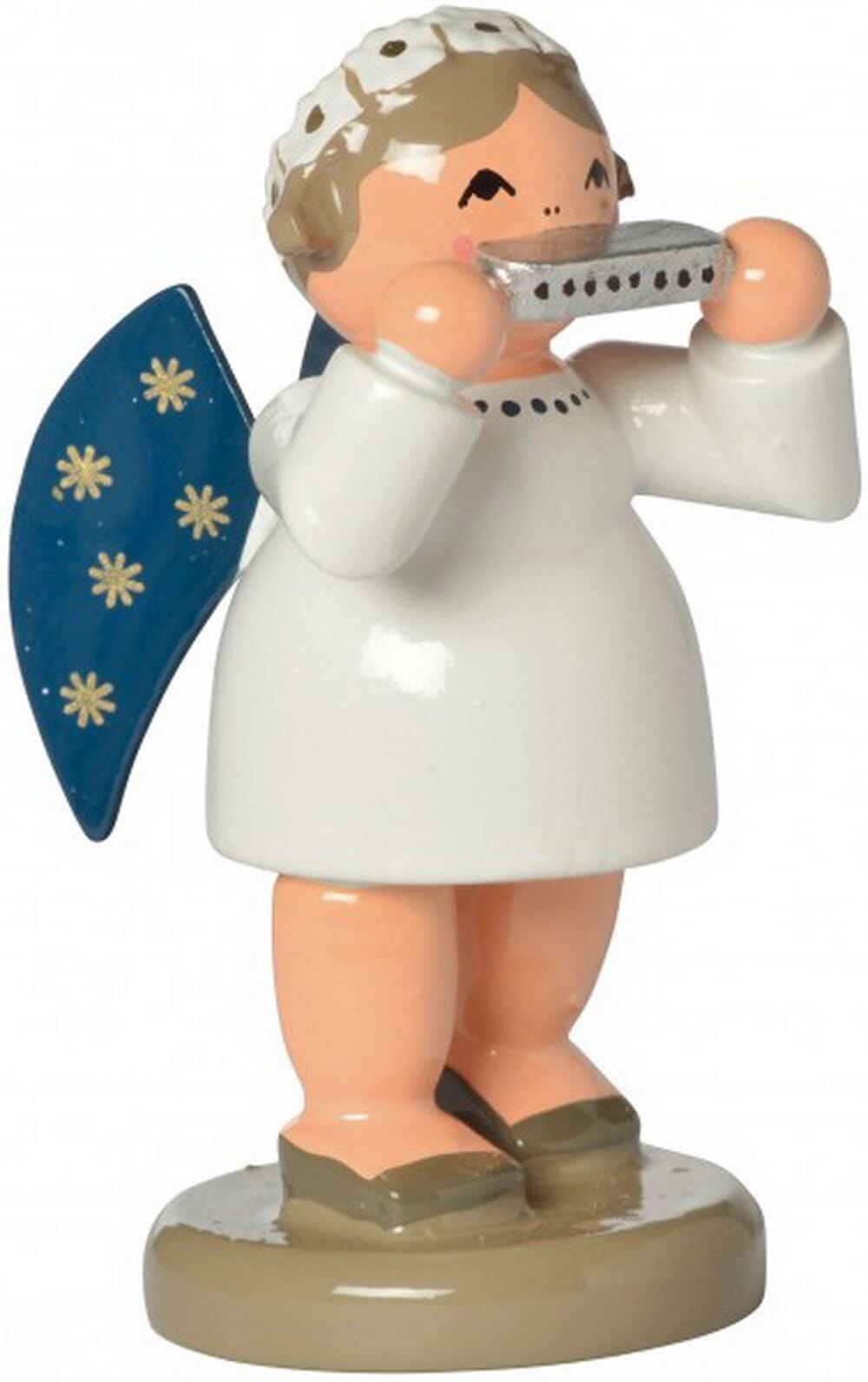 Christmas angel with harmonica, 5 cm by KWO