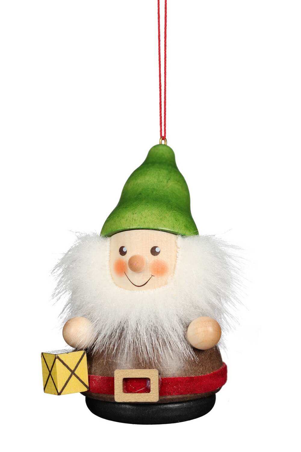 Christmas tree ornament wobbly gnome with lantern by Christian Ulbricht