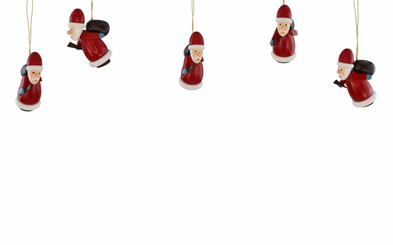 Christmas tree decorations Santa Claus, 5 pieces by Knuth Neuber