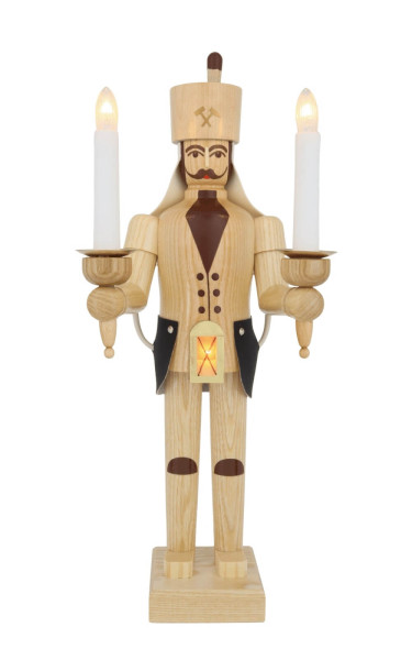 Bergmann aus Holz, 38 cm, natur elektrisch beleuchtet von SEIFFEN.COM_4