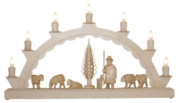 Candle arch with carved shepherd's hut from SEIFFEN.COM