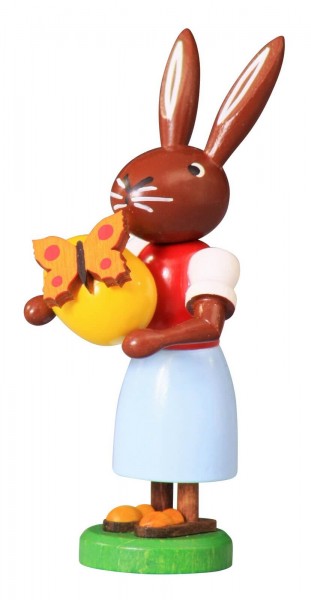 Easter bunny with butterfly, 9 cm by Thomas Preißler