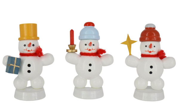 Miniature - Snowman trio IV, colored, 5 cm by Ralf Zenker