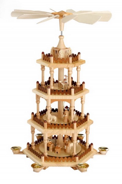 Christmas pyramid Holy Family, 51 cm by Theo Lorenz