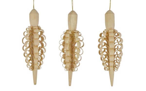 Christbaumschmuck Zapfen zum Hängen, 3 Stück von Martina Rudolph