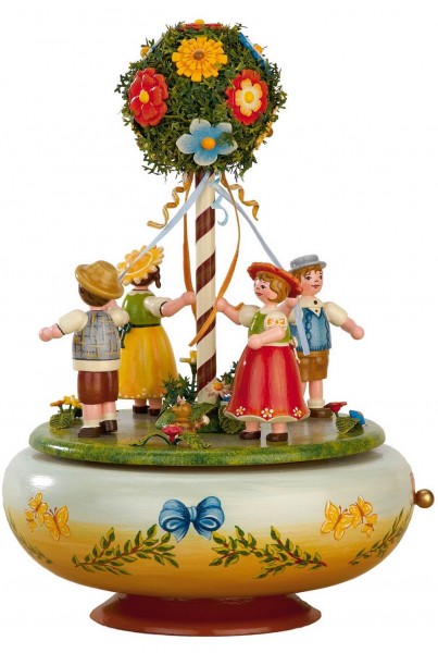 Music box May dance melody Kommt ein Vogel geflogen by Hubrig Volkskunst