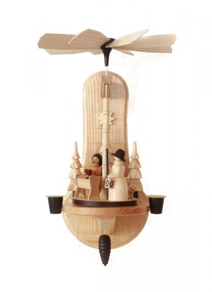 Christmas pyramid -Wall pyramid of the Nativity, 34 cm by toy maker Günther