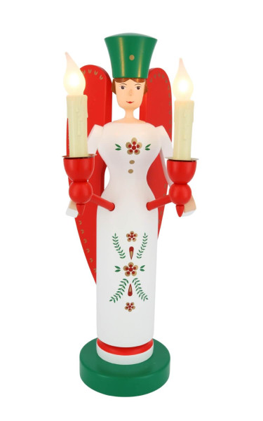 Weihnachtsengel elektrisch beleuchtet, 32 cm, farbig von Richard Glässer_1