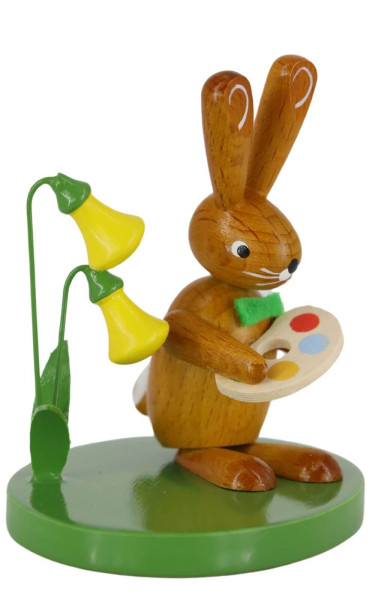 Easter bunny with colour palette and flowers, 7 cm by Ralf Zenker_1