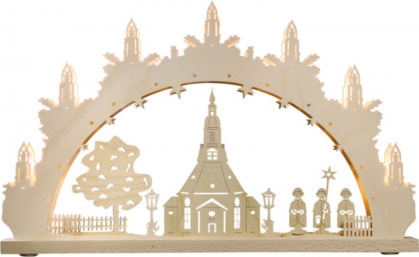Candle arch Seiffen church from Weigla