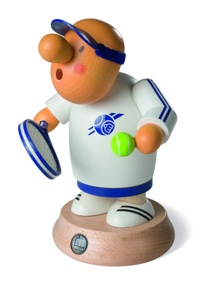 Smoking man Müllerchen® tennis player, 16 cm from Müller Kleinkunst