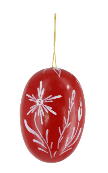 Easter egg dark red with cornflowers by Figurenland Uhlig GmbH