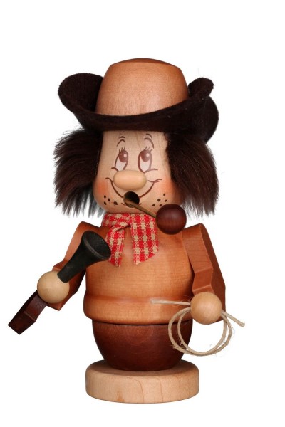 Smoking man mini gnome cowboy, 14 cm by Christian Ulbricht